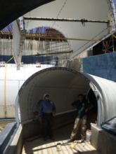Installing the underwater tunnel