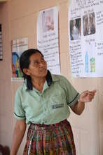 Antonia presents information on safe water