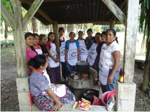 The Field Day Demo Team (matching aprons!)