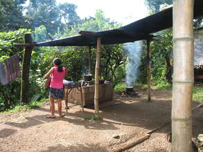 Young family cooking area