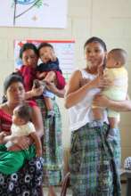 Moms and babies at a Group Learning Session