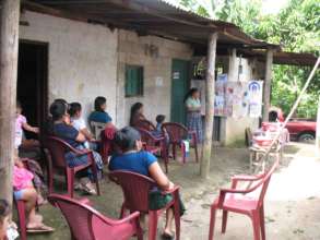 Training session on a participant's patio