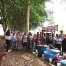 Photo-Op before a fresh-air cooking class