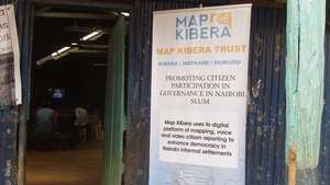 Map Kibera sign for election monitoring