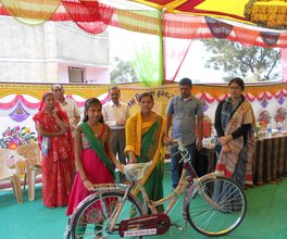 Bicycle distribution by District Collector