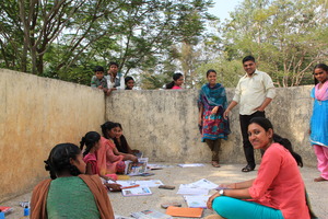 An outdoor class at a second school we visited
