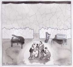 Set Designer's sketch for Flygblad