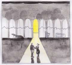 Set Design sketch for Romanska Bagar