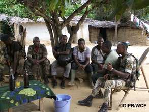 The forest guards in a village
