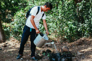 A SAT student working on agricultural project