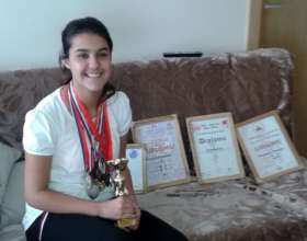 Natalija with her most treasured trophy