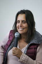 Winona LaDuke speaking at the Grand Opening