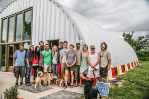 Volunteers love the Sacred Earth Lodge!