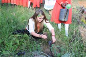 Seedling being planted by Youth Leader in Kenya!