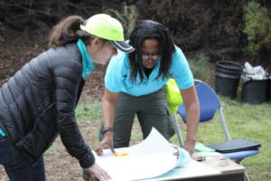 Youth Manager Raquel goes over plan with TM staff