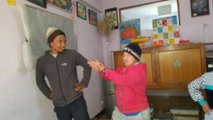 children enjoying dancing