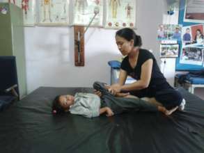 receiving physiotherapy