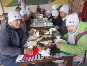 Children and Youth with Disabilities having lunch