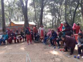 Boccia Game at the outing