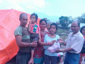 Tent/food to family with a girl with disability