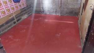 floor newly laid over cement
