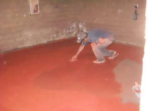Finish (3rd) layer...this family choose red