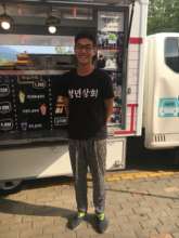 Young-ho in front of his food truck