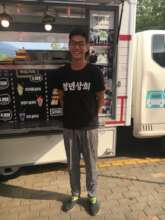 NKHR's former student in front of his food truck