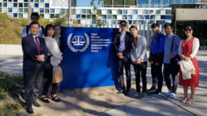 Leadership students visiting ICC