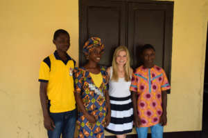 Megan with Gabriel, Margaret and Tosin