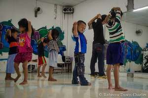 Warming up before dance classes