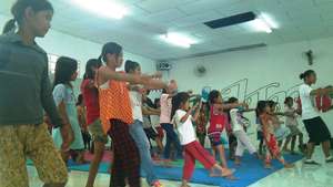 Dance class in session