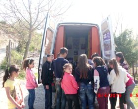 Children wait for their turn