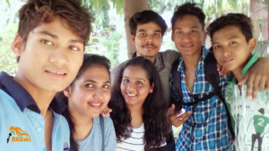 Bhumi Volunteers with children, after admission