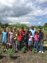 Students with Professor Raphael at Garden Club