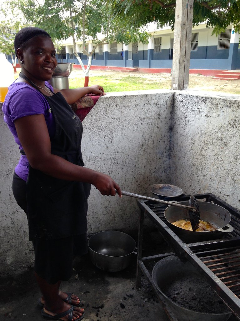 TiTi cooking lunch.