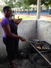 TiTi cooking lunch.