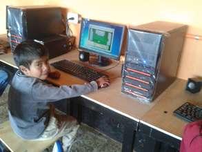 Elias in computer class