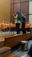 Practicing at a concert