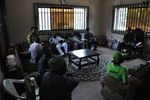 Strategic meeting with community leaders.