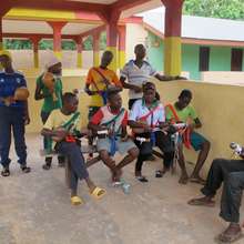 Students preparing for the Festival competition