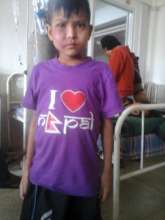12 yr. old Sanjeev, recovering at Kanti hospital