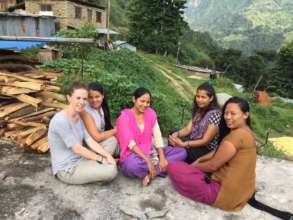 Hosp. staff with french medical student volunteer