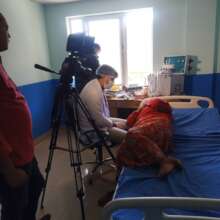 Patient being interviewed
