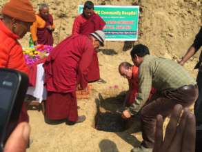 Laying the foundation stone for new hospital