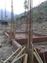 New kitchen foundation; note steel reinforcement