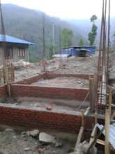 Foundation for kitchen destroyed in earthquake