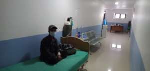 patient awaiting room in isolation ward