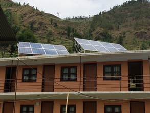 Our new solar panels atop the staff building