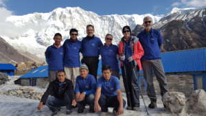 Trekkers at Annapurna Sanctuary